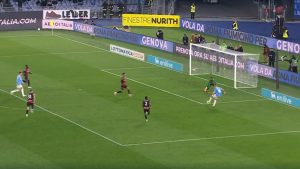 Isaksen segna il gol decisivo in Lazio Milan di Serie A
